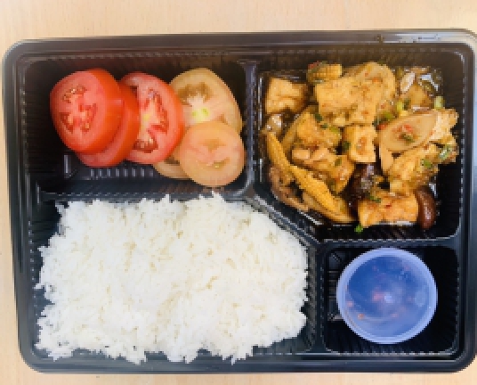 Đậu xào nấm (chay)